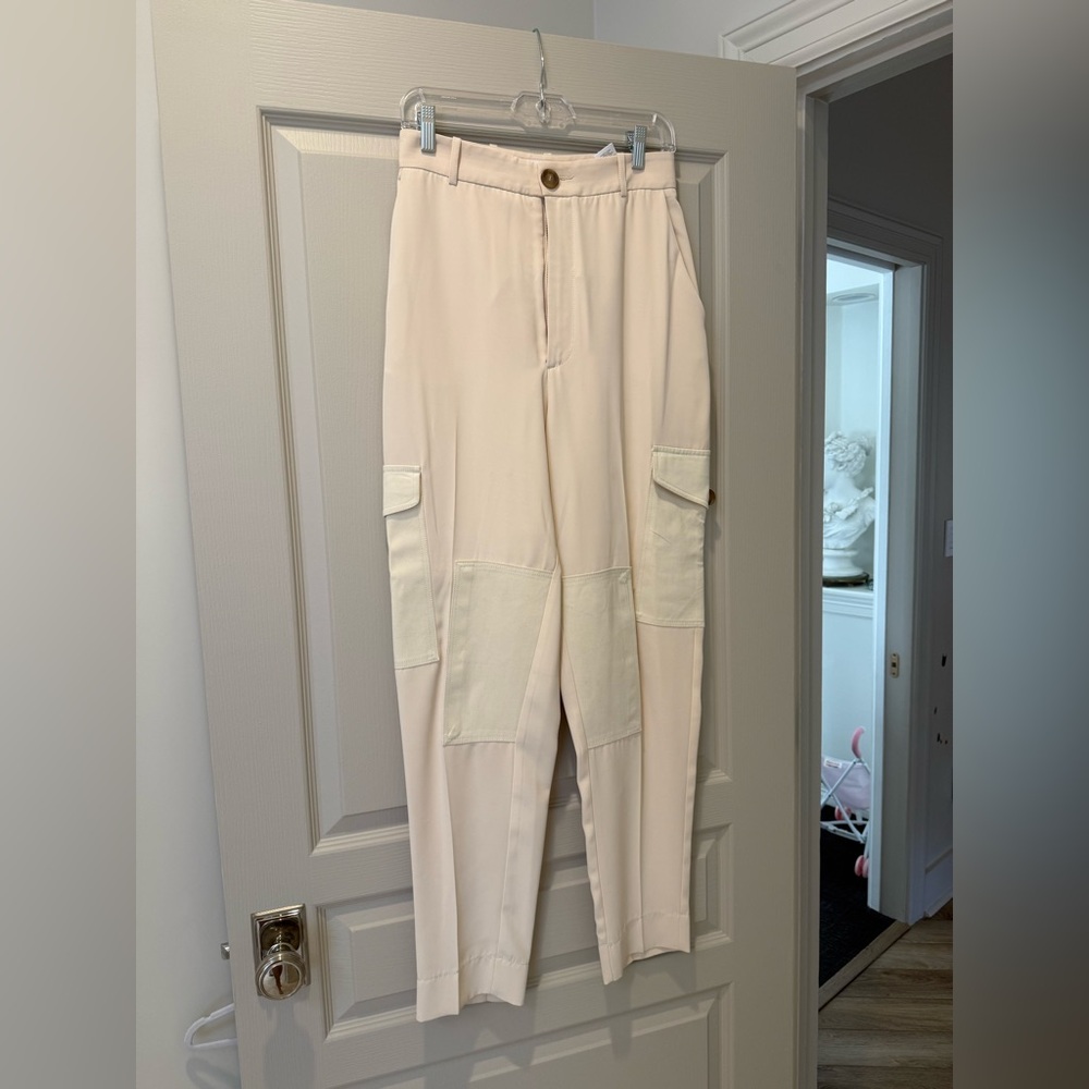 See By Chloe Light Beige Cargo Pants